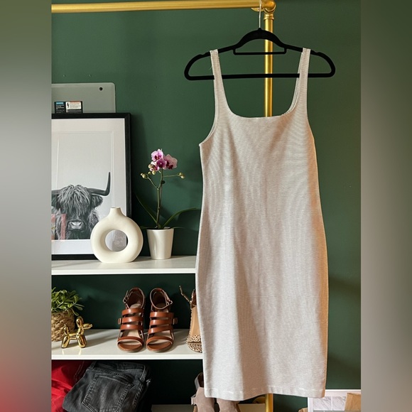 Zara Body Con Pin Stripe Tank Dress - Picture 1 of 4